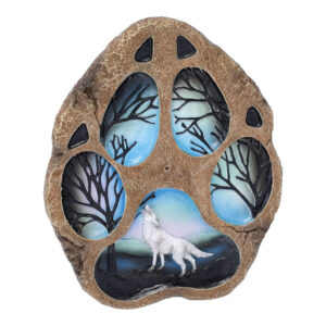 Fujima Wolf Footprint Incense Burner flat top view