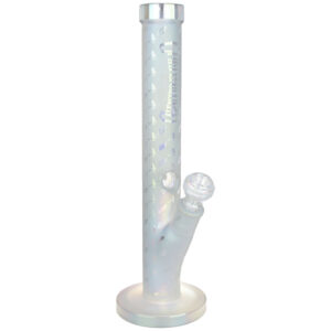 Grateful Dead x Pulsar Bolts and Skellies Straight Tube Bong front view