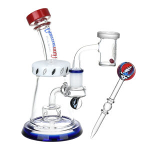 Grateful Dead x Pulsar Lightning Bell Dab Rig front view