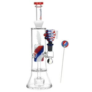 Grateful Dead x Pulsar Lightning Bolt Bong front view