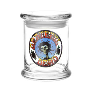 Grateful Dead x Pulsar Stash Jar Skull and Roses Circle front view