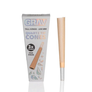 GRAV Quartz Tip Cones in Tall Kings 109mm view