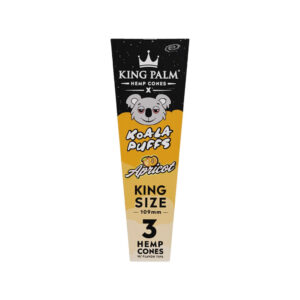 King Palm x Koala Puffs Hemp Cones Apricot front view