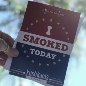 kushkards i smoked today stoner greeting card