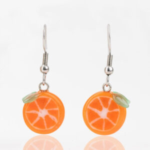 mmmelty Orange Slice Glass Earrings front view