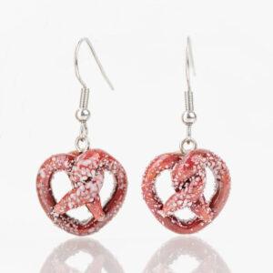 mmmelty Pretzel Glass Earrings front view