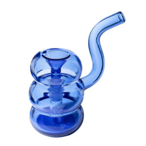 NWTN Home Bolla Bubbler in blue borosilicate glass with stacked bubble design