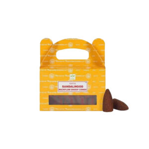 Satya Backflow Incense Cones in Sandalwood view