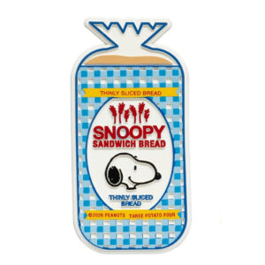 Peanuts Snoopy Sandwich Bread fridge magnet by Three Potato Four retro blue gingham bread bag design in molded rubber