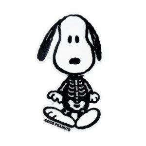Peanuts Snoopy Skeleton Halloween fridge magnet by Three Potato Four Snoopy in a black skeleton costume in molded rubber