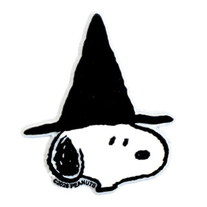 Peanuts Snoopy Witch Halloween fridge magnet by Three Potato Four Snoopy wearing a black witch hat in molded rubber