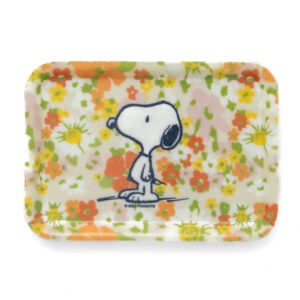 Three Potato Four Peanuts Snoopy Wildflowers Vintage Tray front view