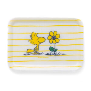 Three Potato Four Peanuts Woodstock Flower Vintage Tray front view