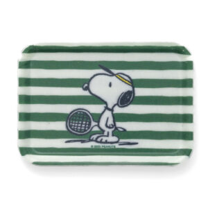 Three Potato Four Peanuts Snoopy Tennis Vintage Tray front view