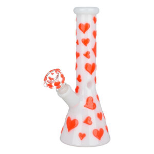 Valentine's Day Hearts Water Pipe front view
