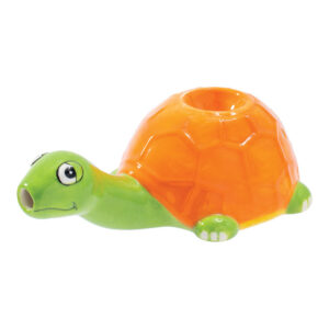 Wacky Bowlz Sea Turtle Ceramic Hand Pipe in full color view