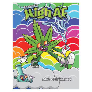 Wood Rocket High AF Adult Coloring Book cover view